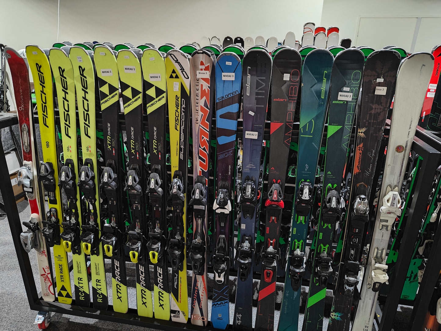 Rek 5: ski's gebruikt tussen 150 - 152 cm